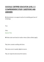 Google Certified Educator Level 2 2&NewLine;Comprehensive Study Questions And&NewLine;Answers