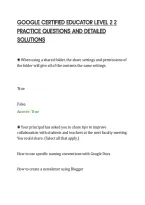 Google Certified Educator Level 2 2&NewLine;Practice Questions And Detailed&NewLine;Solutions