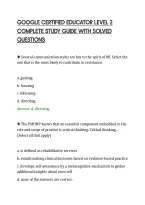 Google Certified Educator Level 2&NewLine;Complete Study Guide With Solved&NewLine;Questions&NewLine;