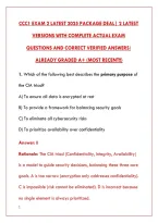 Ccc1 Exam 2 Latest 2025 Package Deal&vert; 2 Latest&NewLine;Versions With Complete Actual Exam&NewLine;&NewLine;Questions And Correct Verified Answers&sol;&NewLine;&NewLine;Already Graded A&plus; &lpar;Most Recent&excl;&excl;&rpar;&NewLine;