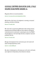 Google Certified Educator Level 2 Fully&NewLine;Solved Exam Paper Graded A&plus;