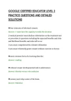 Google Certified Educator Level 2&NewLine;Practice Questions And Detailed&NewLine;Solutions