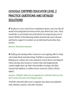 Google Certified Educator Level 2&NewLine;Practice Questions And Detailed&NewLine;Solutions