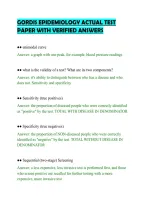 Gordis Epidemiology Actual Test&NewLine;Paper With Verified Answers