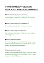 Gordis Epidemiology Celentano&NewLine;Essential Study Questions And Answers&NewLine;