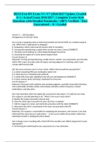 HESI Exit RN Exam V1&ndash;V7 &lpar;2026&sol;2027 Update&comma; Graded A&plus;&rpar; &vert; Actual Exam 2026&sol;2027 &vert; Complete Exam-Style Questions with Detailed Rationales &vert; 100&percnt; Verified &ndash; Pass Guaranteed &ndash; A&plus; Graded