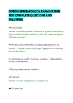 Gordis Epidemiology Examination&NewLine;Test Complete Questions And&NewLine;Solutions&NewLine;