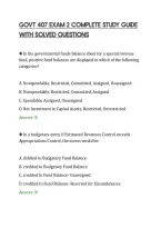 Govt 407 Exam 2 Complete Study Guide&NewLine;With Solved Questions
