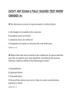 Govt 407 Exam 2 Fully Solved Test Paper&NewLine;Graded A&plus;
