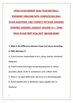 Cpma Exam Newest 2026 Package Deal&vert;&NewLine;Different Versions With Complete 800 Real&NewLine;Exam Questions And Correct Detailed Answers&NewLine;&lpar;Verified Answers&rpar; Already Graded A&plus;&vert; Cpma&NewLine;Final Exam Prep 2026&sol;2027 &lpar;Brand New&excl;&excl;&rpar;
