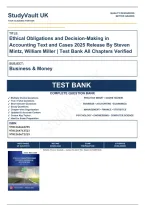 Ethical Obligations and Decision-Making in Accounting Text and Cases 2025 Release By Steven Mintz&comma; William Miller &vert; Test Bank All Chapter Verified 9781264643295