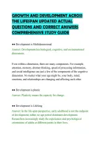 Growth And Development Across&NewLine;The Lifespan Updated Actual&NewLine;Questions And Correct Answers&NewLine;Comprehensive Study Guide