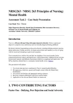 NRSG263 &sol; NRSG 263 Task 2&colon; Case Study Two &ndash; Trevor &vert; Major Depressive Disorder&comma; MSE & Risk Assessment &vert; 2026&sol;2027 Updated &vert; Australian Catholic University