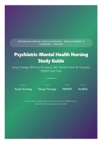 NSG 526 Exam 2 Study Guide &vert; Group Therapy&comma; Milieu & Therapeutic Approaches &vert; 100&plus; Verified Terms & Concepts &vert; PMHNP Exam Prep