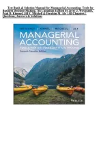 Test Bank & Solution Manual for Managerial Accounting&comma; 7th Canadian Edition &ndash; All Chapters