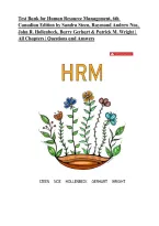 Test Bank for Human Resource Management&comma; 6th Canadian Edition &ndash; All Chapters