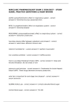 Nur1140C Pharmacology Exam 2 2026&sol;2027 &ndash; Study Guide&comma; Practice Questions & Exam Review