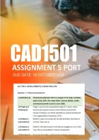 CAD1501 Assignment 5 Portfolio Semester 2 Answers 2026 - Due 16 October 2026