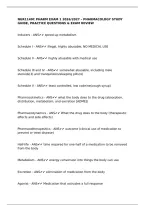 Nur1140C Pharm Exam 1 2026&sol;2027 &ndash; Pharmacology Study Guide&comma; Practice Questions & Exam Review