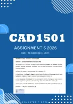 CAD1501 Assignment 5 2026 Portfolio - Distinction &vert; Due 16 October 2026