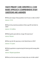 Ham&rsquo;s Primary Care Geriatrics A Case&NewLine;Based Approach Comprehensive Study&NewLine;Questions And Answers