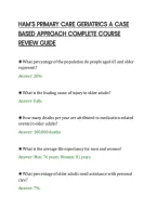 Ham&rsquo;s Primary Care Geriatrics A Case&NewLine;Based Approach Complete Course&NewLine;Review Guide