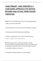 Hams Primary Care Geriatrics A&NewLine;Case Based Approach 6Th Edition&NewLine;Richard Ham Actual Paper Solved&NewLine;Questions