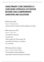 Hams Primary Care Geriatrics A&NewLine;Case Based Approach 6Th Edition&NewLine;Richard Ham Comprehensive&NewLine;Questions And Solutions
