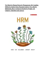 Test Bank for Human Resource Management 6th Canadian Edition by Sandra Steen