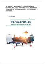 Test Bank for Transportation&colon; A Global Supply Chain Perspective&comma; 10th Edition by Robert A&period; Novack&comma; Brian Gibson & Yoshinori Suzuki &vert; Complete Chapters 1&ndash;13 &vert; Questions & Answers 2027&NewLine;