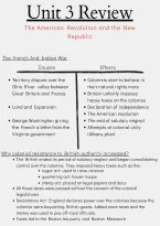 APUSH Unit 3 Review Guide&colon; The American Revolution & New Republic