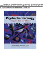 Test Bank for Psychopharmacology&colon; Drugs&comma; the Brain&comma; and Behavior&comma; 4th &NewLine;Edition by Stephen M&period; Meyer&comma; Charles R&period; Ferrar&comma; Julia Biezonski & Brandon &NewLine;E&period; Yates &vert; Chapters 1&ndash;20 &vert; Questions and Answers 2027