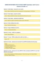 ABIM IM BOARDS ITE EXAM SCRIPT Questions with Correct&NewLine;Answers &lpar;Grade A&plus;&rpar;