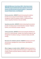 CMN 548 FINAL Exam Actual Exam 2026 &vert;&vert; Most Recent Exam &NewLine;2026&vert;2027 Actual Complete Real Exam Questions And Correct &NewLine;Answers &lpar;Verified Answers&rpar; Already Graded A&plus; &vert; Guaranteed &NewLine;Success&excl;&excl; Newest Exam &vert; Just Released&excl;&excl;