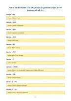 ABIM IM BOARDS ITE EXAMS SET Questions with Correct&NewLine;Answers &lpar;Grade A&plus;&rpar;