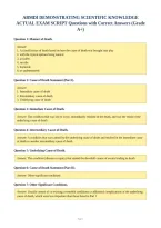 Abmdi Demonstrating Scientific Knowledge&NewLine;Actual Exam Script Questions With Correct Answers &lpar;Grade&NewLine;A&plus;&rpar;