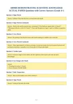 Abmdi Demonstrating Scientific Knowledge&NewLine;Actual Paper Questions With Correct Answers &lpar;Grade A&plus;&rpar;
