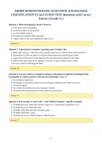 Abmdi Demonstrating Scientific Knowledge&NewLine;Certification Evaluation Test Questions With Correct&NewLine;Answers &lpar;Grade A&plus;&rpar;