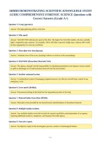 Abmdi Demonstrating Scientific Knowledge Study&NewLine;Guide Comprehensive Forensic Science Questions With&NewLine;Correct Answers &lpar;Grade A&plus;&rpar;