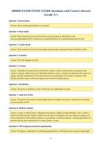 ABMDI EXAM STUDY GUIDE Questions with Correct Answers&NewLine;&lpar;Grade A&plus;&rpar;