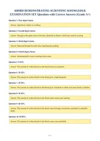 Abmdi Demonstrating Scientific Knowledge&NewLine;Examination Set Questions With Correct Answers &lpar;Grade A&plus;&rpar;