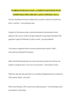 Florida Insurance Exam  &vert; Complete Questions With Expert Solutions 2026-2027 Latest Updated &vert; Get A&plus;