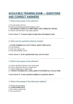 Acols Mld Training Exam &mdash; Questions &NewLine;And Correct Answers