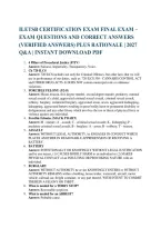 Iletsb Certification Exam Final Exam &ndash;&NewLine;Exam Questions And Correct Answers &NewLine;&lpar;Verified Answers&rpar; Plus Rationale &vert; 2027 &NewLine;Q&A &vert; Instant Download Pdf