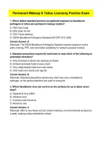 Permanent Makeup & Tattoo Licensing Practice Exam &mdash; Complete Exam Material