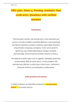 NSG-3250&comma; Exam 4&comma; Nursing&comma; Academic Year 2026-2027&comma; Questions with verified Answers