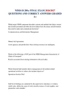 Nims-Is 200&period;C Final Exam 2026&sol;2027 Questions And Correct Answers Graded A&plus;