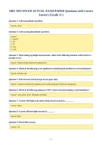 ABO ADVANCED ACTUAL EXAM PAPER Questions with Correct&NewLine;Answers &lpar;Grade A&plus;&rpar;