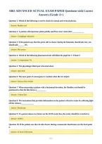 ABO ADVANCED ACTUAL EXAM PAPER Questions with Correct&NewLine;Answers &lpar;Grade A&plus;&rpar;