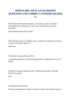 Nims Is-100C Final Exam 2026&sol;2027 Questions And Correct Answers Graded A&plus;&NewLine;&NewLine;